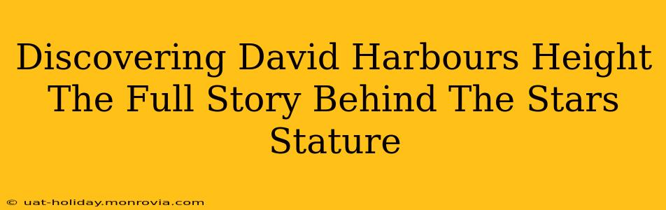 Discovering David Harbours Height The Full Story Behind The Stars Stature